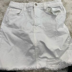 White denim skirt